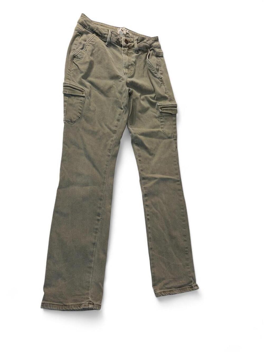 PAIGE Jolie Slim Cargo Utility Pants in Olive Green - Size 25 (size 2 US)
